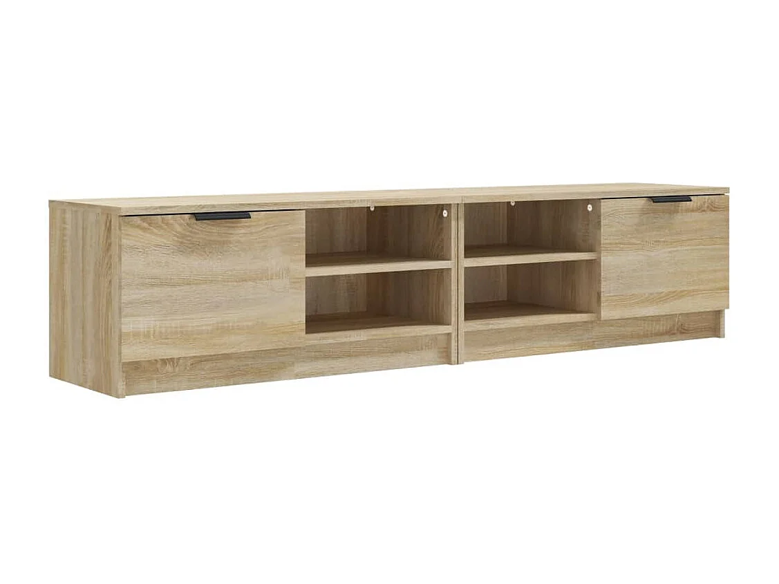 Bryvra Tv-meubels 2 st 80x35x36,5 cm bewerkt hout sonoma eikenkleurig