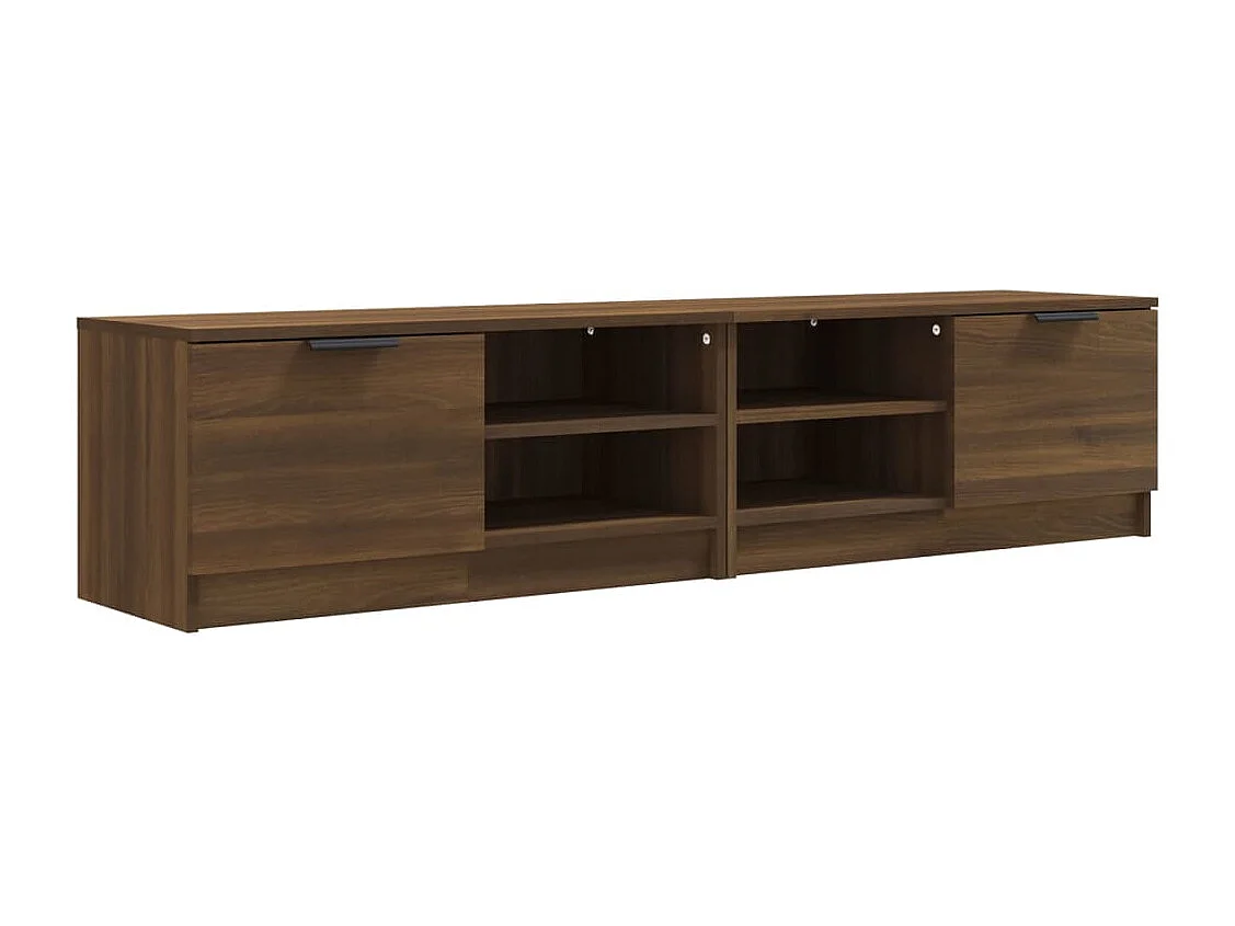 Bryvra Tv-meubelen 2 st 80x35x36,5 cm bewerkt hout bruin eikenkleur