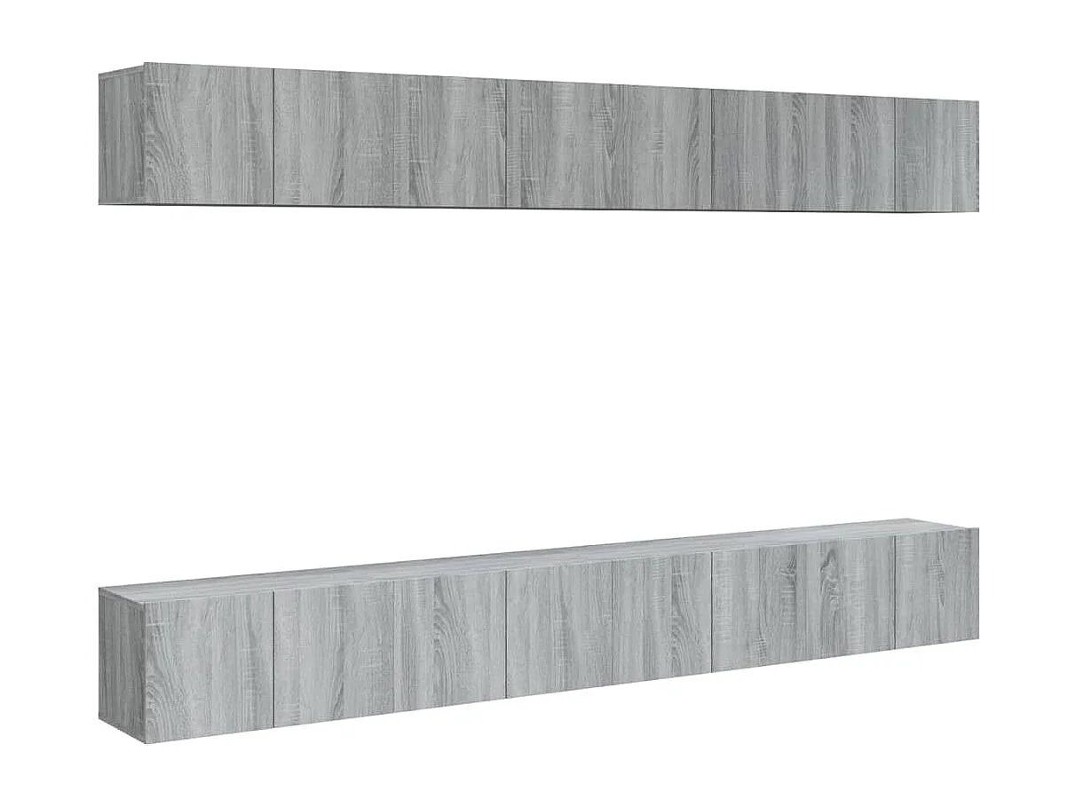 Clara Tv-meubelen 8 st 60x30x30 cm bewerkt hout grijs sonoma eiken