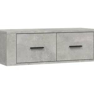 Castlewarden Tv-hangmeubel 80x36x25 cm bewerkt hout betongrijs Castlewarden Tv-hangmeubel 80x36x25 cm bewerkt hout betongrijs