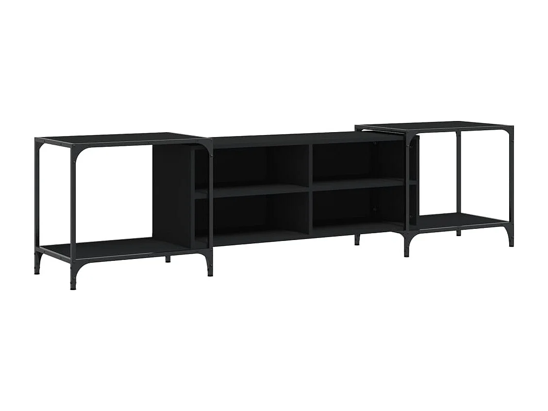 Celorna Tv-meubel 203x37x50 cm bewerkt hout zwart