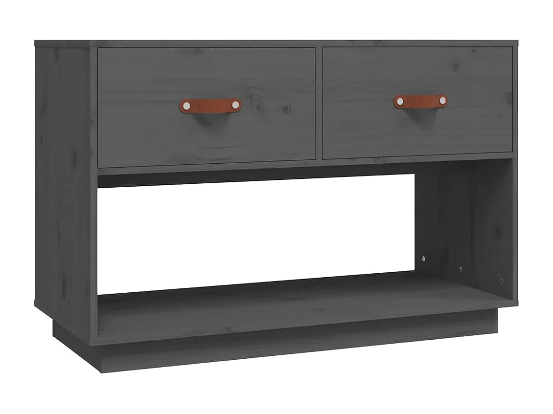 Carly Grace Tv-meubel 90x40x60 cm massief grenenhout grijs