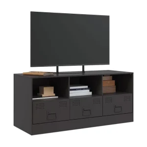Dafina Tv-meubel 99x39x44 cm staal zwart Dafina Tv-meubel 99x39x44 cm staal zwart