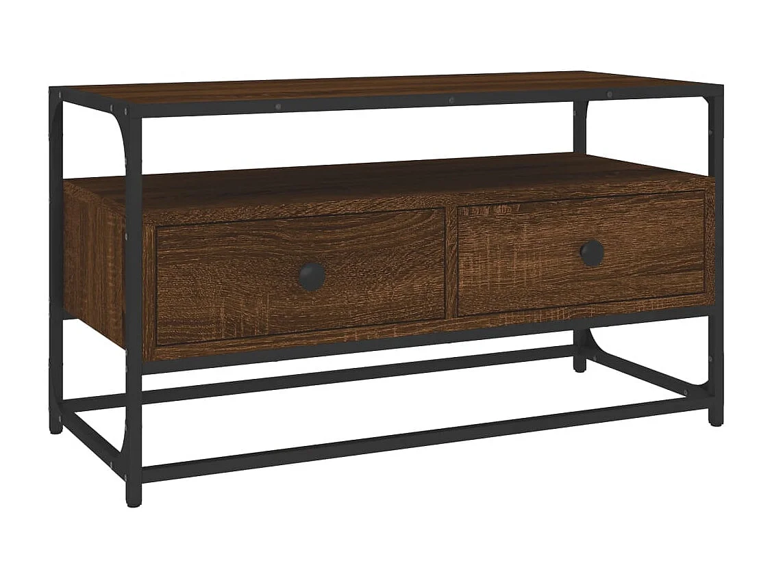 Bralir Tv-meubel 80x35x45 cm bewerkt hout bruin eikenkleur