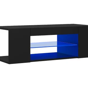 Crijn Tv-meubel met LED-verlichting 90x39x30 cm zwart Crijn Tv-meubel met LED-verlichting 90x39x30 cm zwart