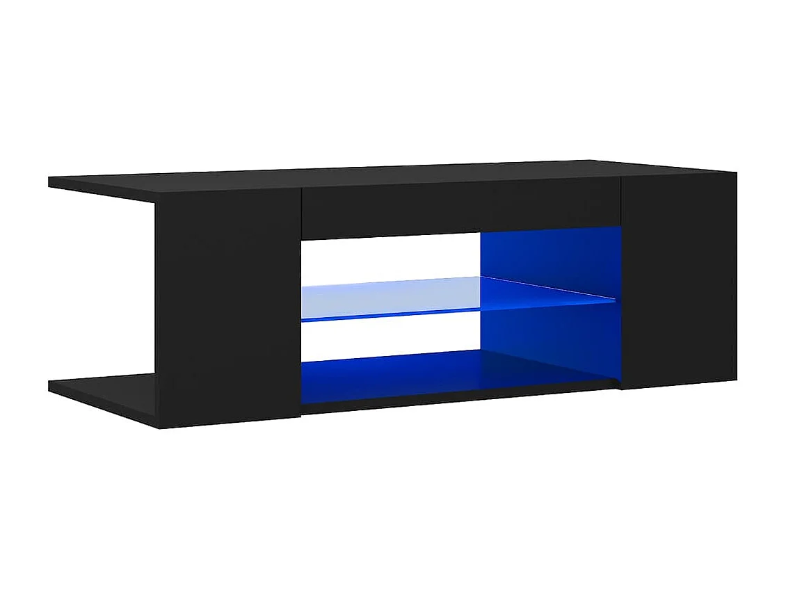 Crijn Tv-meubel met LED-verlichting 90x39x30 cm zwart
