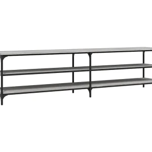 Chiloquin  Tv-meubel 200x30x50 cm bewerkt hout metaal grijs sonoma eiken