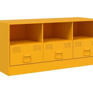Dafina Tv-meubel 99x39x44 cm staal mosterdgeel Dafina Tv-meubel 99x39x44 cm staal mosterdgeel