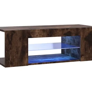 Crijn Tv-meubel met LED-verlichting 90x39x30 cm gerookt eikenkleurig Crijn Tv-meubel met LED-verlichting 90x39x30 cm gerookt eikenkleurig
