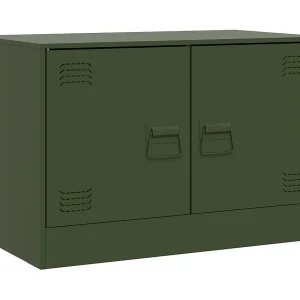 Castlerea Tv-meubel 67x39x44 cm staal olijfgroen Castlerea Tv-meubel 67x39x44 cm staal olijfgroen