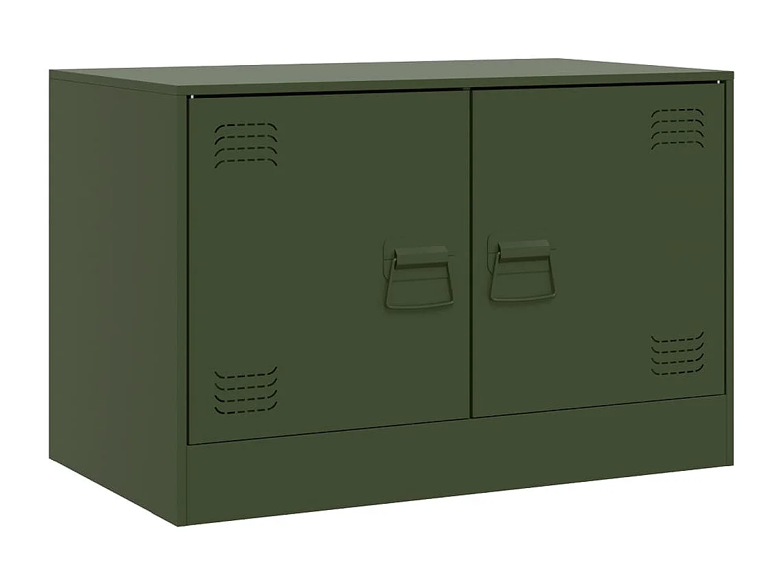 Castlerea Tv-meubel 67x39x44 cm staal olijfgroen