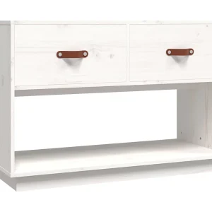 Carly Grace  Tv-meubel 90x40x60 cm massief grenenhout wit