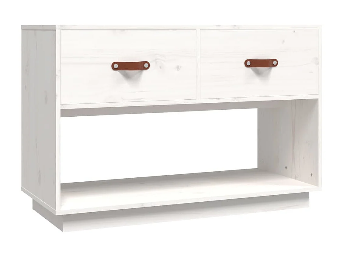 Carly Grace Tv-meubel 90x40x60 cm massief grenenhout wit