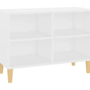 Bridgeville Tv-meubel met massief houten poten 69,5x30x50 cm wit Bridgeville Tv-meubel met massief houten poten 69,5x30x50 cm wit