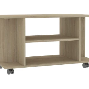 Dahlia  Tv-meubel met wieltjes 80x40x45 cm bewerkt hout sonoma eiken