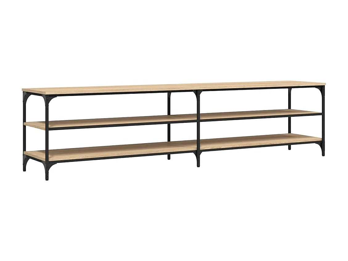Chiloquin Tv-meubel 200x30x50 cm bewerkt hout metaal sonoma eikenkleurig