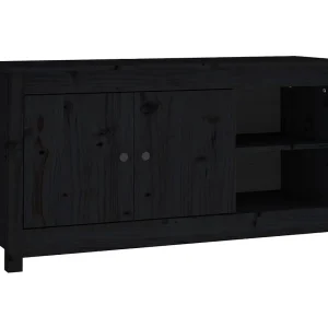 Clinton Corners Tv-meubel 103×36,5×52 cm massief grenenhout zwart Clinton Corners Tv-meubel 103×36,5×52 cm massief grenenhout zwart