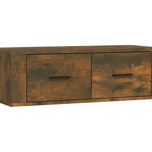 Castlewarden Tv-hangmeubel 80x36x25 cm bewerkt hout gerookt eikenkleurig Castlewarden Tv-hangmeubel 80x36x25 cm bewerkt hout gerookt eikenkleurig