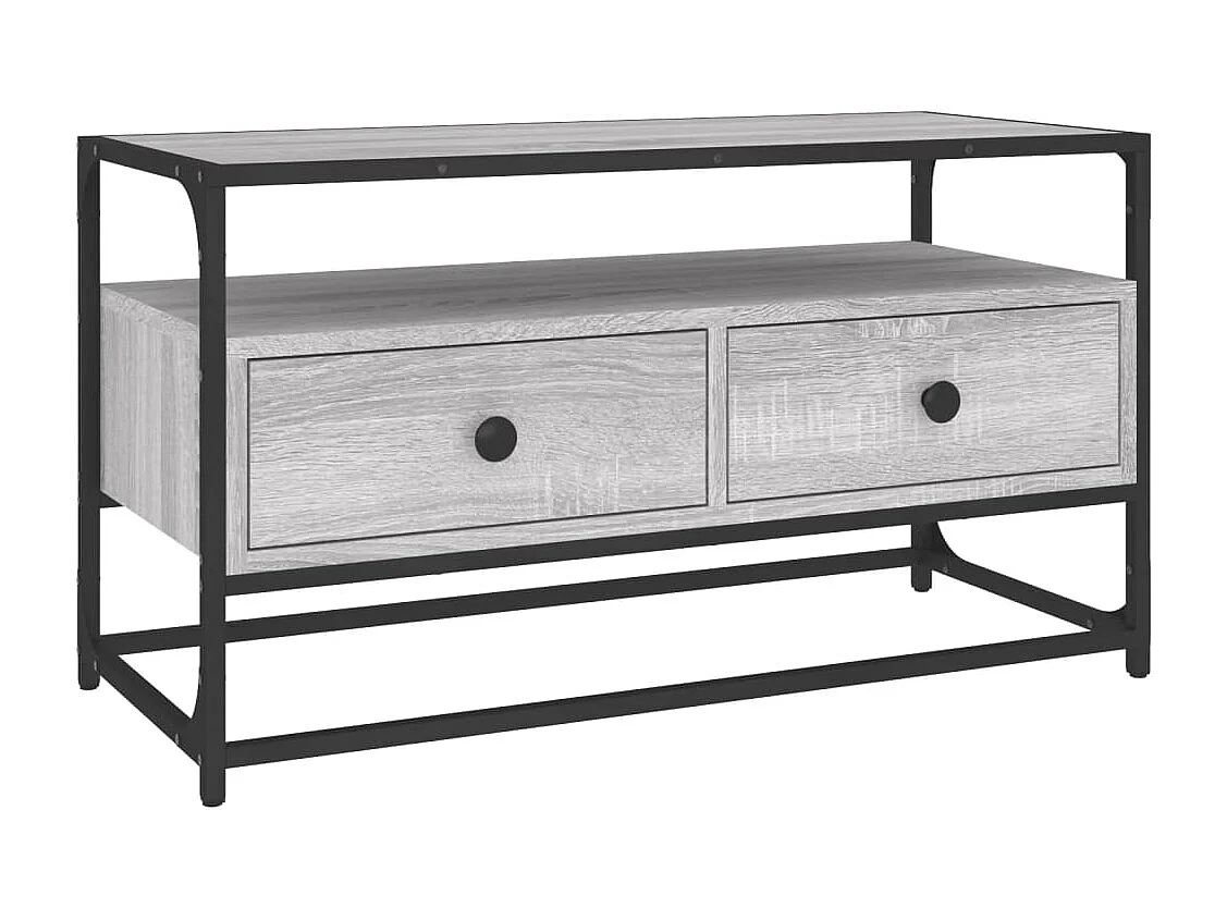 Bralir Tv-meubel 80x35x45 cm bewerkt hout grijs sonoma eikenkleurig