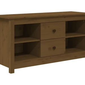 Cordele  Tv-meubel 103×36,5×52 cm massief grenenhout honingbruin