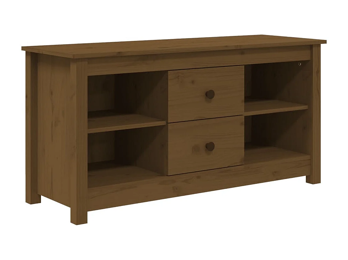 Cordele Tv-meubel 103x36,5x52 cm massief grenenhout honingbruin