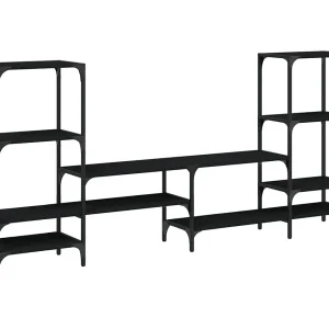 Cilyra Tv-meubel 206,5×28,5×95 cm bewerkt hout zwart Cilyra Tv-meubel 206,5×28,5×95 cm bewerkt hout zwart