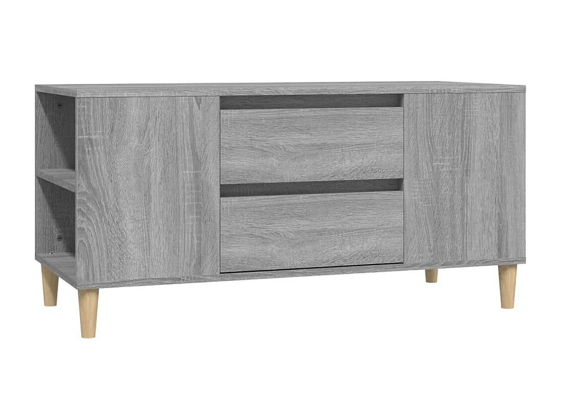 Broomfield Tv-meubel 102x44,5x50 cm bewerkt hout grijs sonoma eikenkleurig