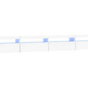 Cincinnatus  Tv-meubel met LED-verlichting 270x35x40 cm wit