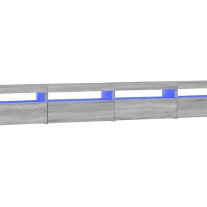 Cincinnatus  Tv-meubel met LED-verlichting 270x35x40 cm grijs sonoma eiken
