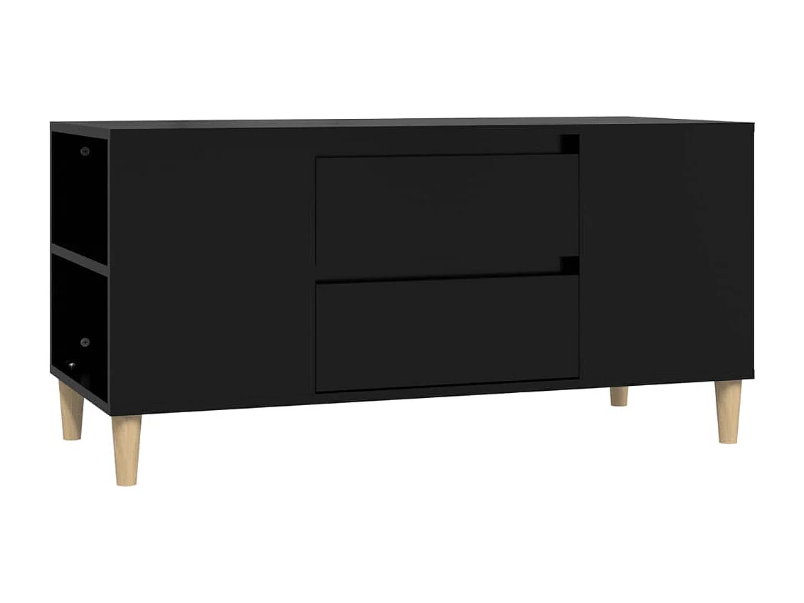 Broomfield Tv-meubel 102x44,5x50 cm bewerkt hout zwart
