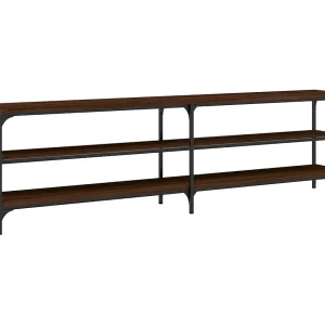 Chiloquin  Tv-meubel 180x30x50 cm bewerkt hout metaal bruin eikenkleur