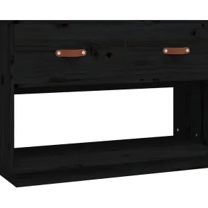 Carly Grace  Tv-meubel 90x40x60 cm massief grenenhout zwart