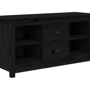 Cordele  Tv-meubel 103×36,5×52 cm massief grenenhout zwart