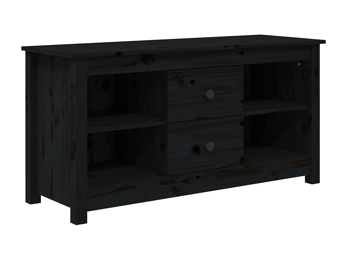 Cordele Tv-meubel 103x36,5x52 cm massief grenenhout zwart