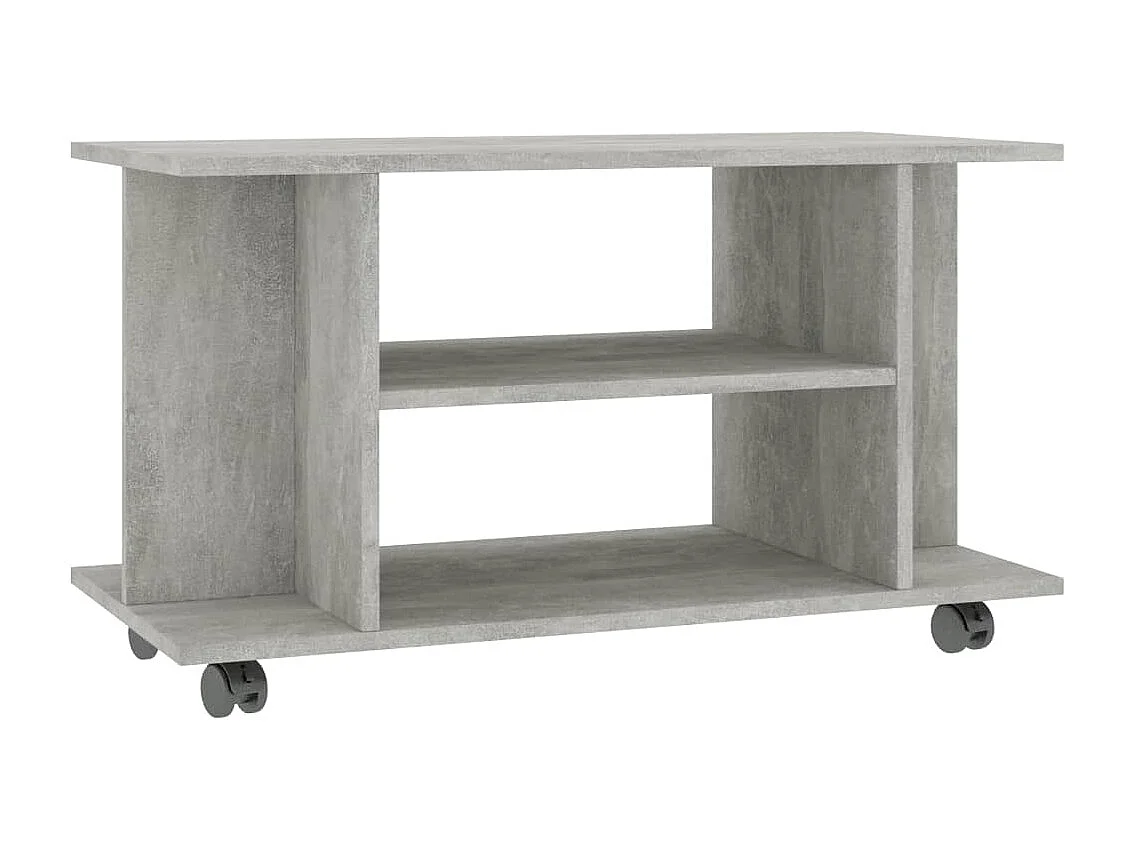 Dahlia Tv-meubel met wieltjes 80x40x45 cm bewerkt hout betongrijs