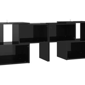 Dalia Tv-meubel 104x30x52 cm bewerkt hout hoogglans zwart Dalia Tv-meubel 104x30x52 cm bewerkt hout hoogglans zwart