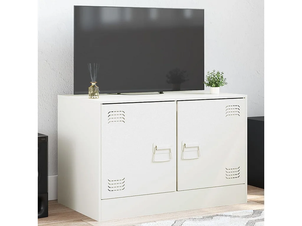 Castlerea Tv-meubel 67x39x44 cm staal wit