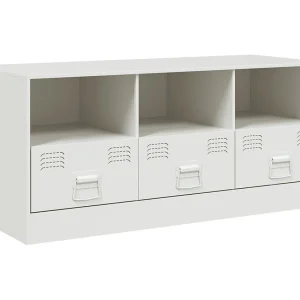 Dafina Tv-meubel 99x39x44 cm staal wit Dafina Tv-meubel 99x39x44 cm staal wit