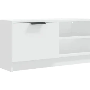 Bryvra Tv-meubel 80x35x36,5 cm bewerkt hout wit Bryvra Tv-meubel 80x35x36,5 cm bewerkt hout wit
