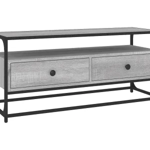 Bralir Tv-meubel 100x35x45 cm bewerkt hout grijs sonoma eikenkleurig Bralir Tv-meubel 100x35x45 cm bewerkt hout grijs sonoma eikenkleurig