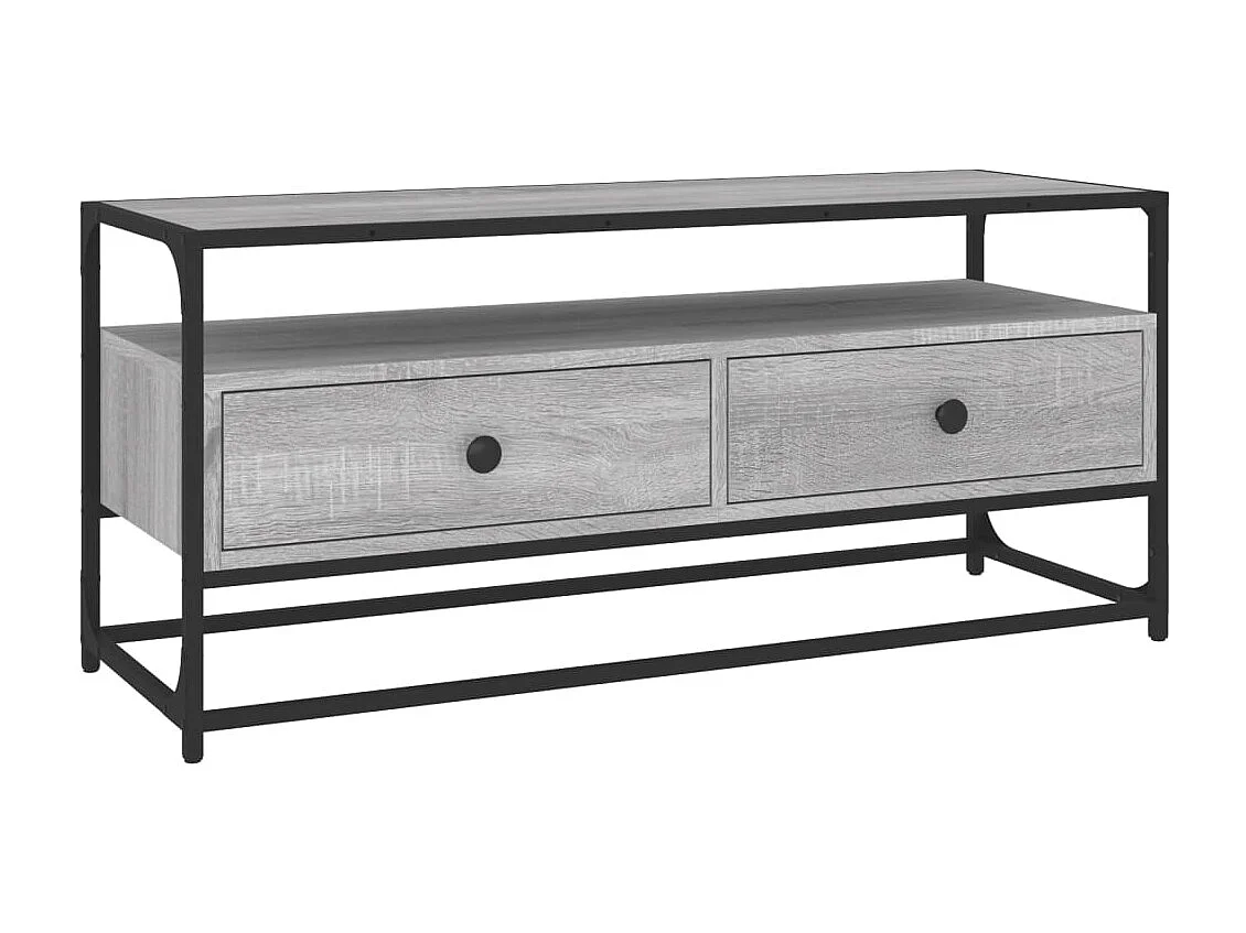 Bralir Tv-meubel 100x35x45 cm bewerkt hout grijs sonoma eikenkleurig