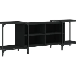 Celorna Tv-meubel 153x37x50 cm bewerkt hout zwart Celorna Tv-meubel 153x37x50 cm bewerkt hout zwart