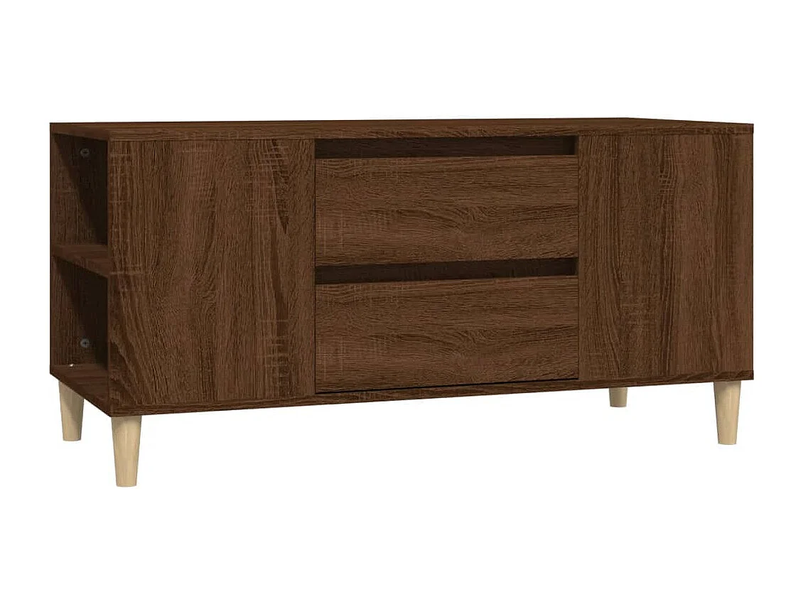 Broomfield Tv-meubel 102x44,5x50 cm bewerkt hout bruin eikenkleur