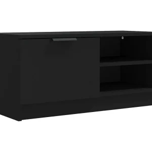 Bryvra Tv-meubel 80x35x36,5 cm bewerkt hout zwart Bryvra Tv-meubel 80x35x36,5 cm bewerkt hout zwart