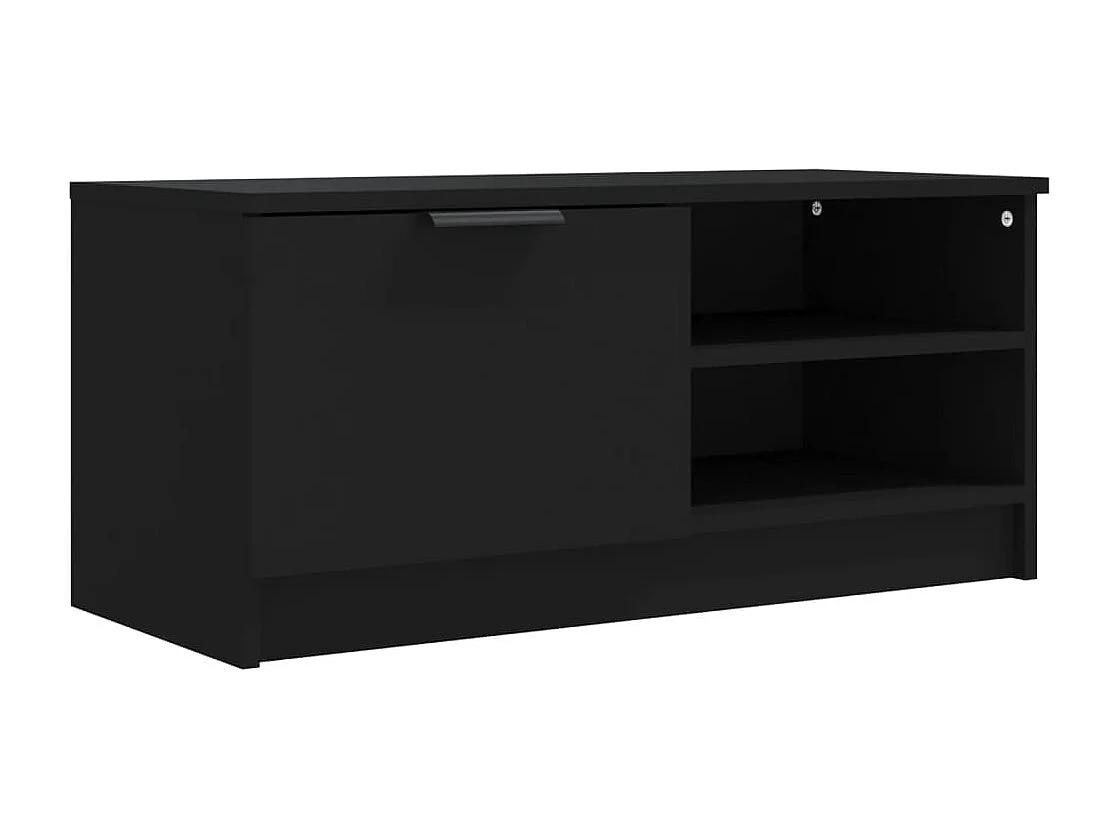 Bryvra Tv-meubel 80x35x36,5 cm bewerkt hout zwart