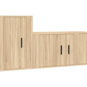 Daniela 2-delige Tv-meubelset bewerkt hout sonoma eikenkleurig Daniela 2-delige Tv-meubelset bewerkt hout sonoma eikenkleurig