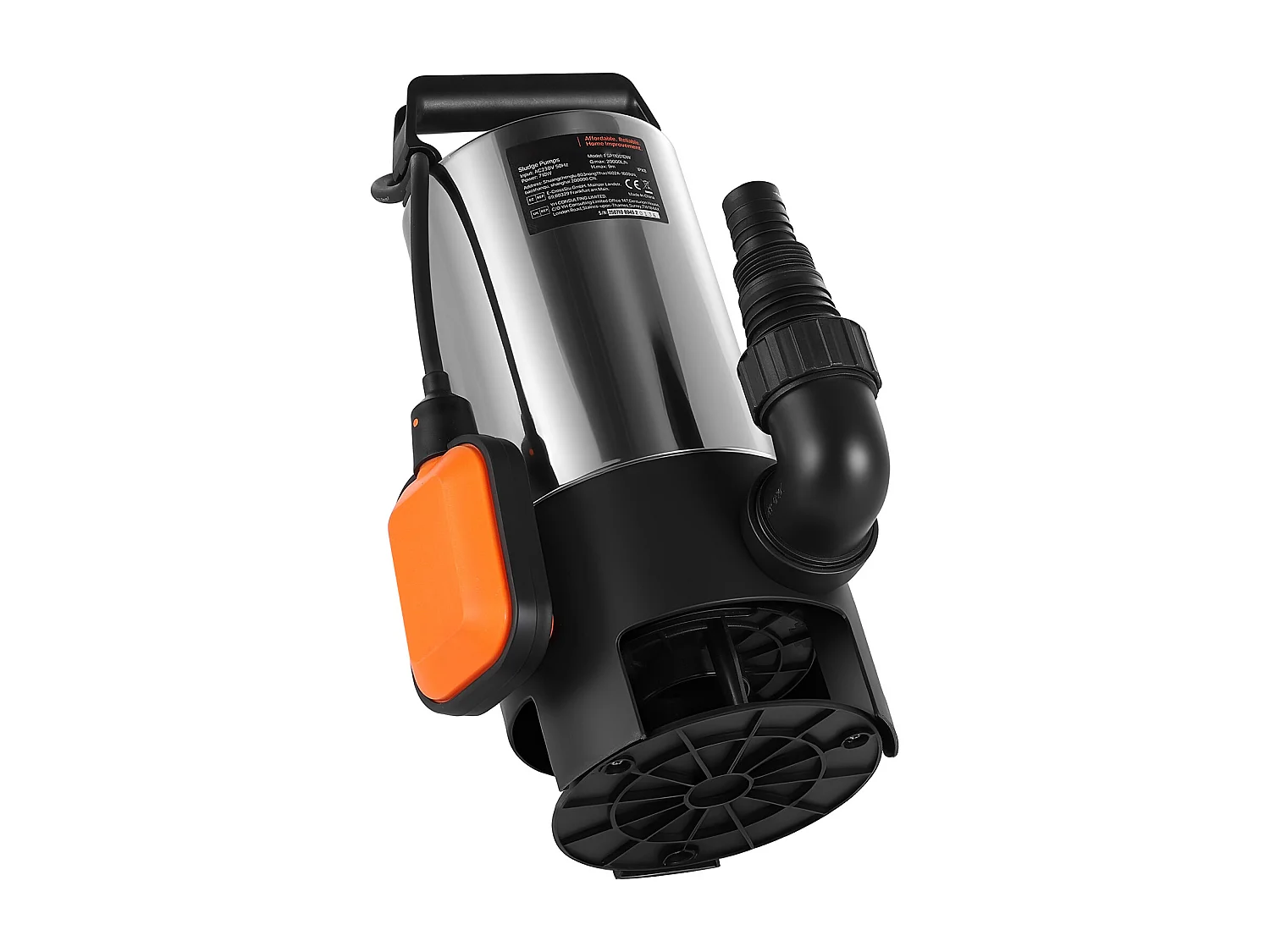 Dompelpomp voor Afvalwater SucceBuy 710 W Dompelpomp RVS, 20000 L/u met Zwevenschakelaar Automatisch, voor Zwembaden, Vijvers