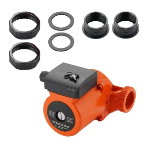 Circulatiepomp SucceBuy voor Warm Water, Hoogrendement Verwarmingspomp 110 L/min, Schroefdraadaansluiting, Instelling 3 Snelheden, Stille Werking