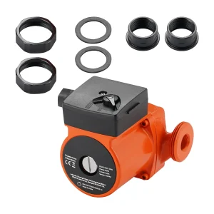 Circulatiepomp SucceBuy voor Warm Water, Hoogrendement Verwarmingspomp 55 L/min, Schroefdraadaansluiting, Instelling 3 Snelheden, Stille Werking