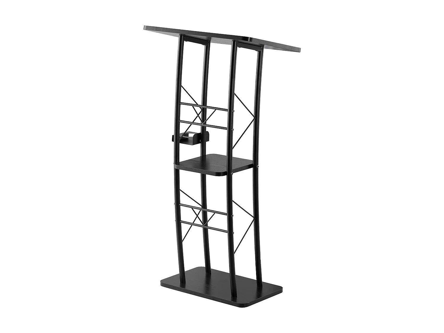 Conferentie Lessenaar SucceBuy, 118 cm, Metalen Podium, Lessenaar voor Presentaties met Groot Leesoppervlak, Bekerhouder, voor Schoolkantoor